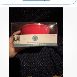 Martha Stewart Nested Bowls Set of 4 Melamine Mixing Prep Serve New